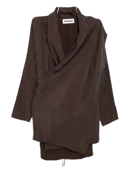 Bluzka Yeareast asymetryczna brązowa