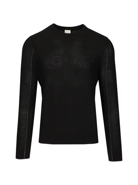 Pulover Paul Smith de lână cu decolteu rotund negru