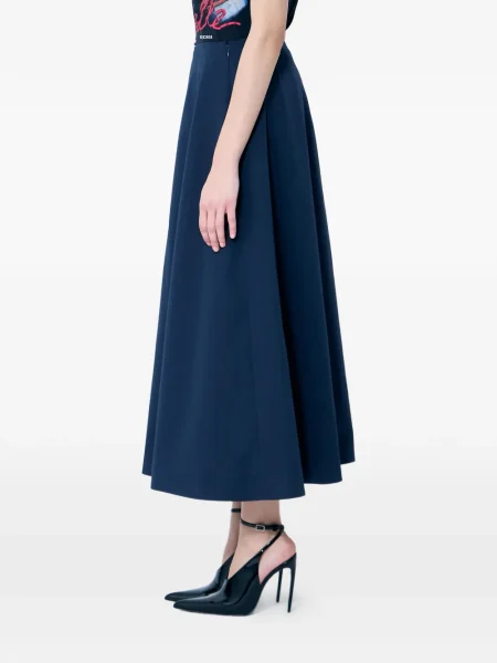 Fustă midi Balenciaga până la genunchi albastru