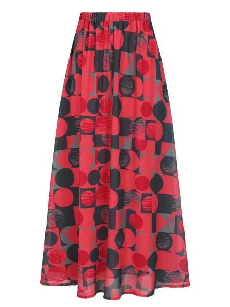 HotSquash Fustă albastru porumbel / grafit / corai / fucsia gri