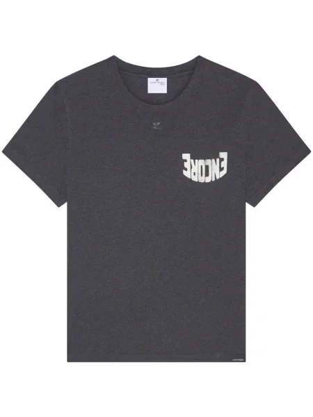 Tricou Courreges scurt gri
