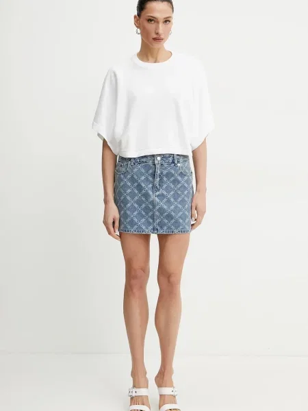 MICHAEL Michael Kors spódnica jeansowa mini ołówkowa niebieski