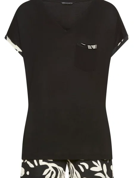 FRENCH CONNECTION Pantaloni scurți negru / natural alb