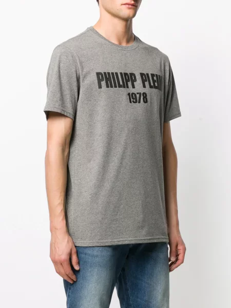 Koszulka Philipp Plein z nadrukiem szara