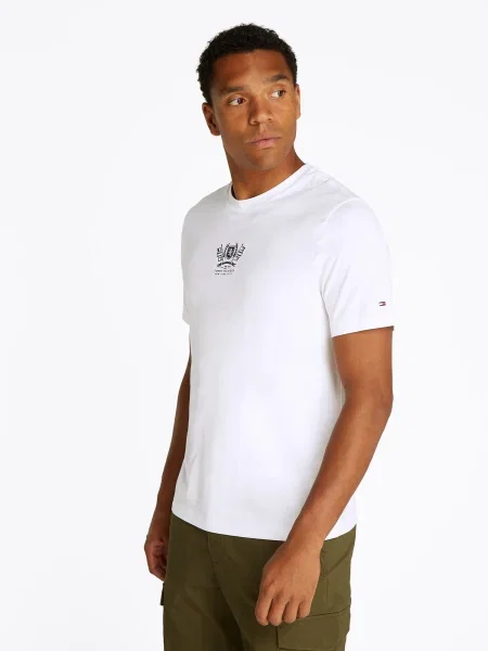 TOMMY HILFIGER Tricou negru alb
