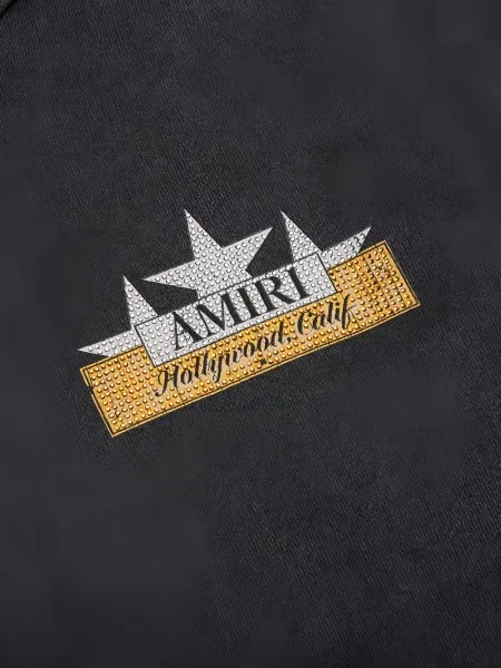 Суичър с качулка Amiri с принт черно