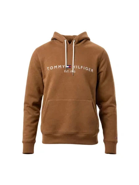 Bluza z kapturem Tommy Hilfiger z kapturem brązowa