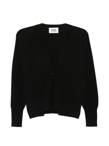 Lung cardigan Alpha Studio negru