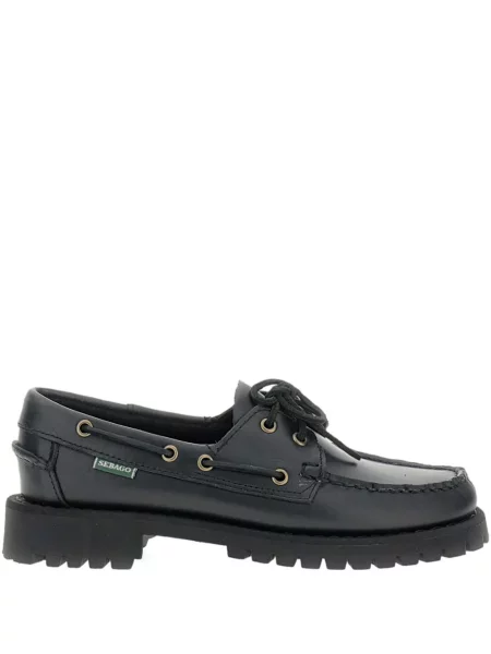 Pantofi loafer Sebago cu șireturi din piele negru