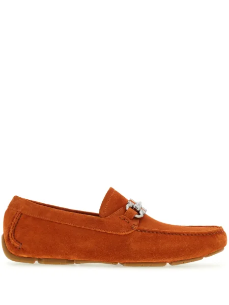 Pantofi loafer Ferragamo din piele de căprioară portocaliu