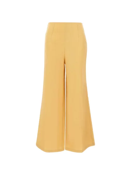 Pantaloni Faithfull The Brand cu picior lat galben