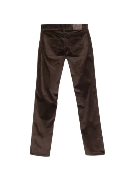 Pantaloni Brioni de catifea cord maro