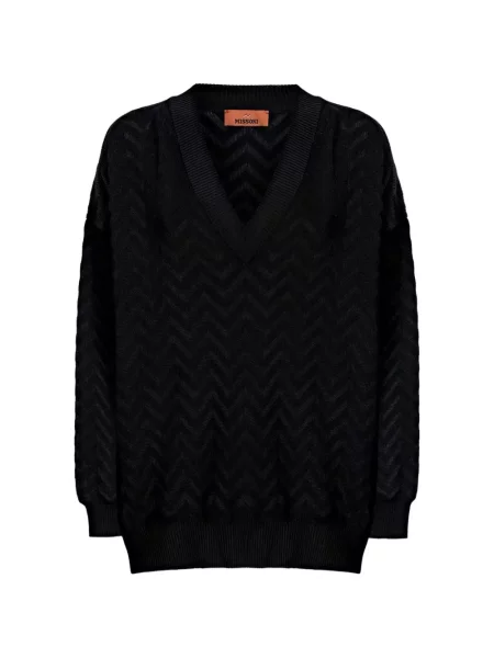 Pulover Missoni cu decolteu în V negru