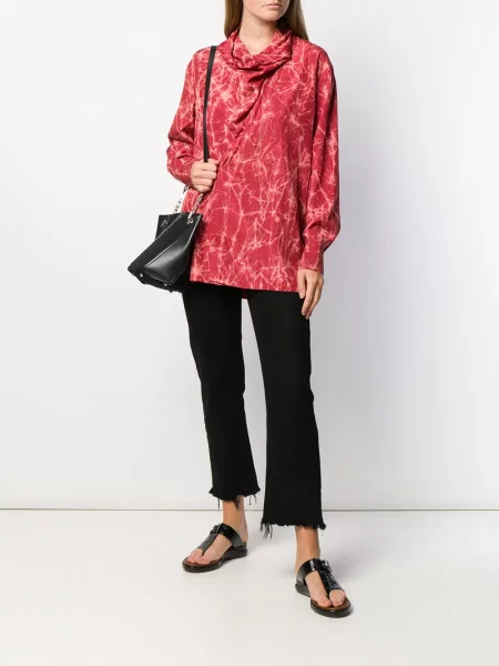 Drapovaná halenka Issey Miyake Pre-owned červená