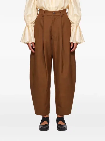 Pantaloni Uma Wang conici maro