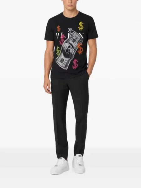 Μπλούζα Philipp Plein από ζέρσεϋ μαύρο