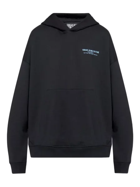 Hanorac cu glugă Versace Jeans Couture cu imagine negru