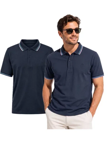 Tricou polo Lotto albastru