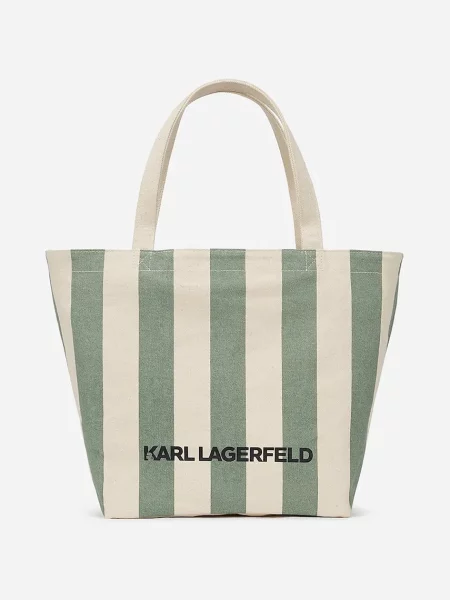 Двусторонняя сумка Karl Lagerfeld бежевая