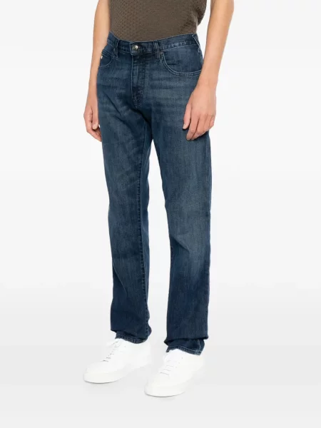 Blugi drepți Emporio Armani albastru