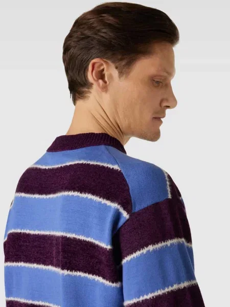 Sweter o kroju regular fit z dodatkiem wełny model ‘Alpert’ Boss Orange bordowy