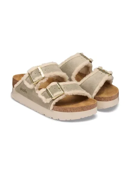 Шлепанцы Birkenstock на платформе тедди