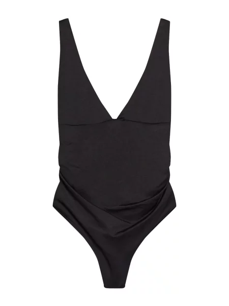 Bershka Bodi majica črna