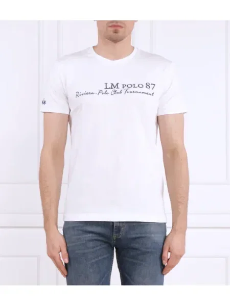 La Martina Tricou alb
