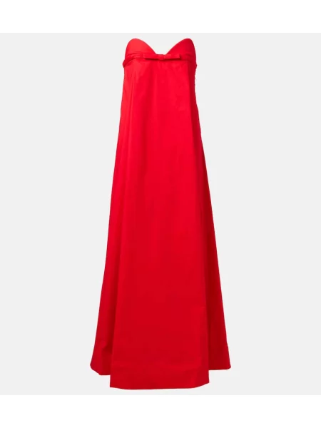 Maksi sukienka maxi Adriana Degreas z kokardką garniturowa czerwona