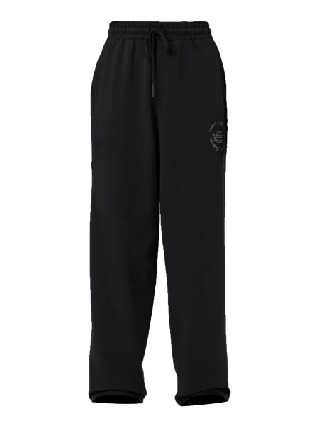 VAMOS CLO Pantaloni Cotton Flower' negru