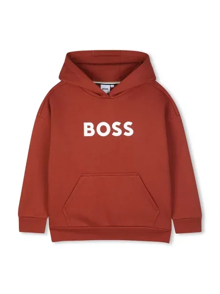 BOSS кофта з капюшоном дитяча з бавовною