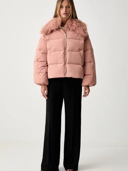 Twinset péřová bunda růžová