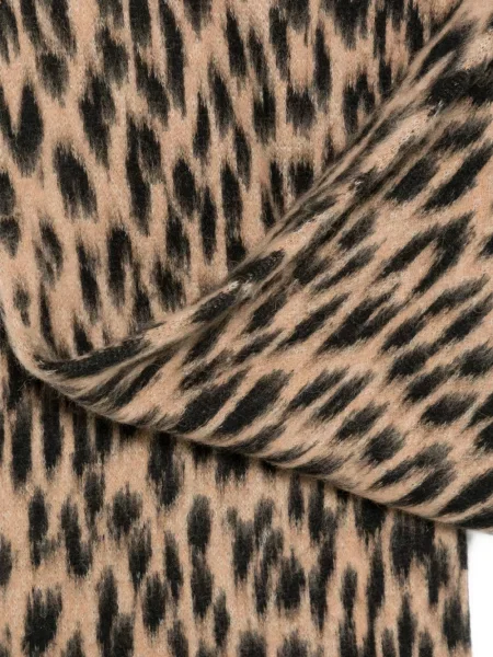 Fular Laneus tricotate cu imagine cu model leopard