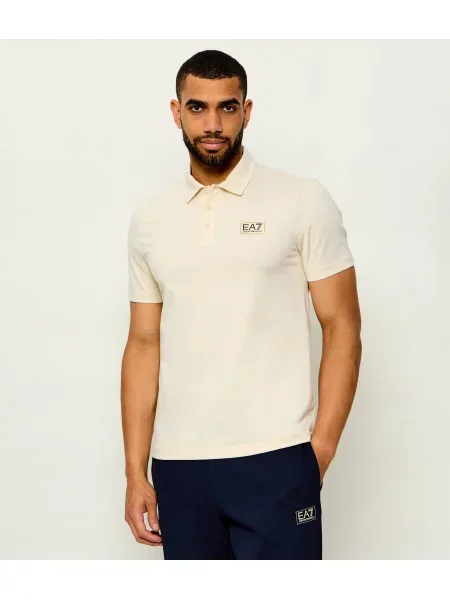 Tricou polo Ea7 bej
