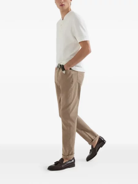 Pantaloni Brunello Cucinelli cu broderie