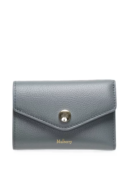 Portofel Mulberry din piele gri
