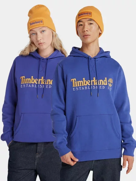 Худі Timberland Anniversary Est бавовна/поліестер синій