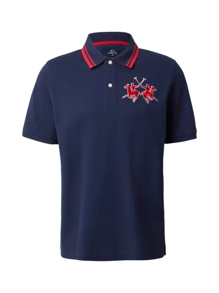 La Martina Tricou bleumarin / roșu alb