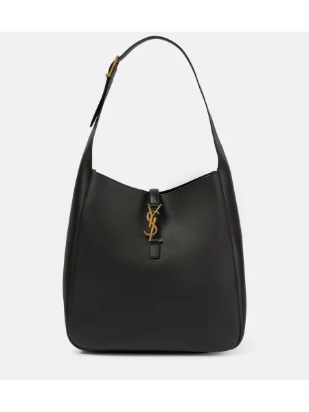 Usnjena torbica Saint Laurent črna