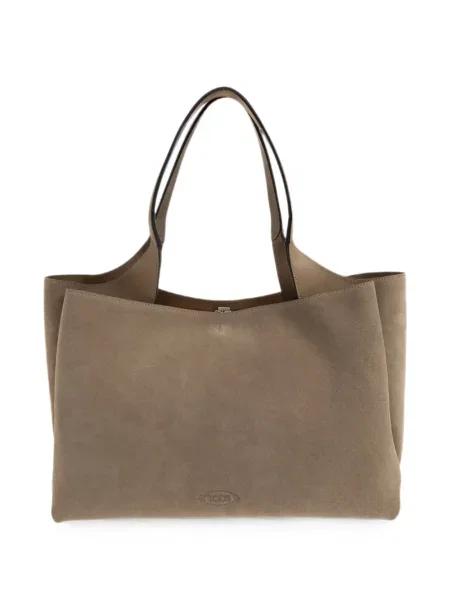 Geantă shopper Tod's din piele de căprioară cu autograf