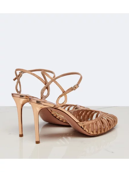 Pantofi cu toc Aquazzura slingback bej