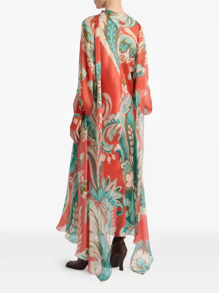 Rochie Etro cu imagine cu model paisley de costum roșu