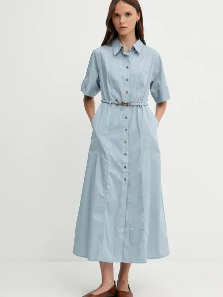 Pedro del Hierro rochie midi evazati albastru