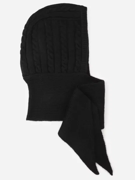 Czapka Typu Balaclava Połączona z Szalikiem z Wełną Anivalia czarna
