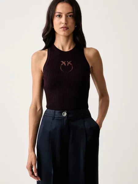 Pinko top tricotat pentru femei cu lână violet