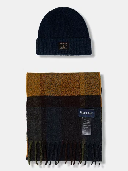 Kapa in šal Barbour zelena