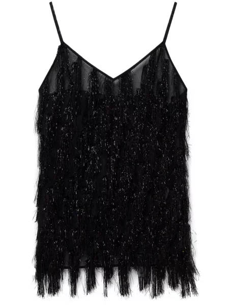 Top Stella Mccartney cu decolteu în V negru