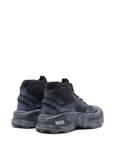 Туристически боти Diesel с връзки с дантела черно