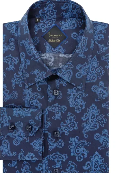 Košulja Billionaire s printom s paisley uzorkom plava