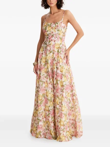 Rochie maxi Moos Studio cu model floral cu imagine de costum